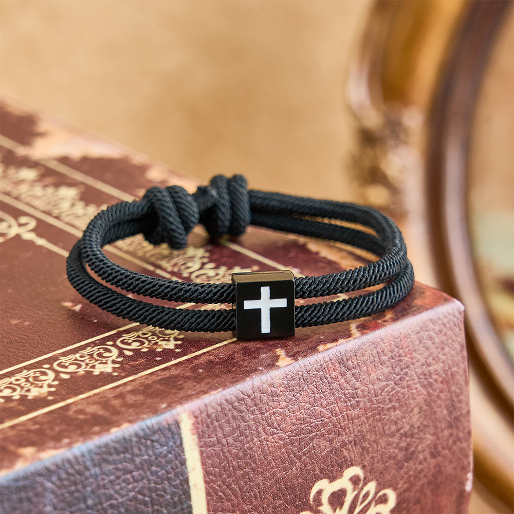Milano Rope Cross Bracelet with Gift Card