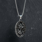 St. Michael Defend Us in the Battle Oval Medallion Necklace