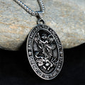 St. Michael Defend Us in the Battle Oval Medallion Necklace
