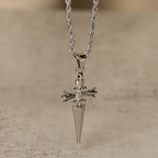 Cross-Dagger Fusion Shape Pendant Necklace