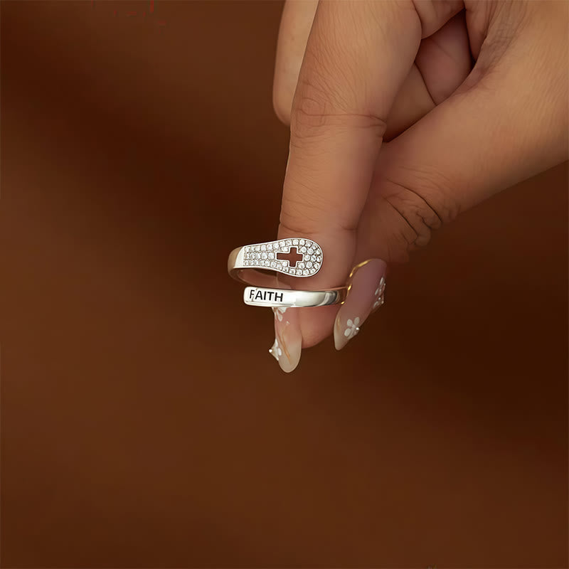 Faith & Cross Layered Ring