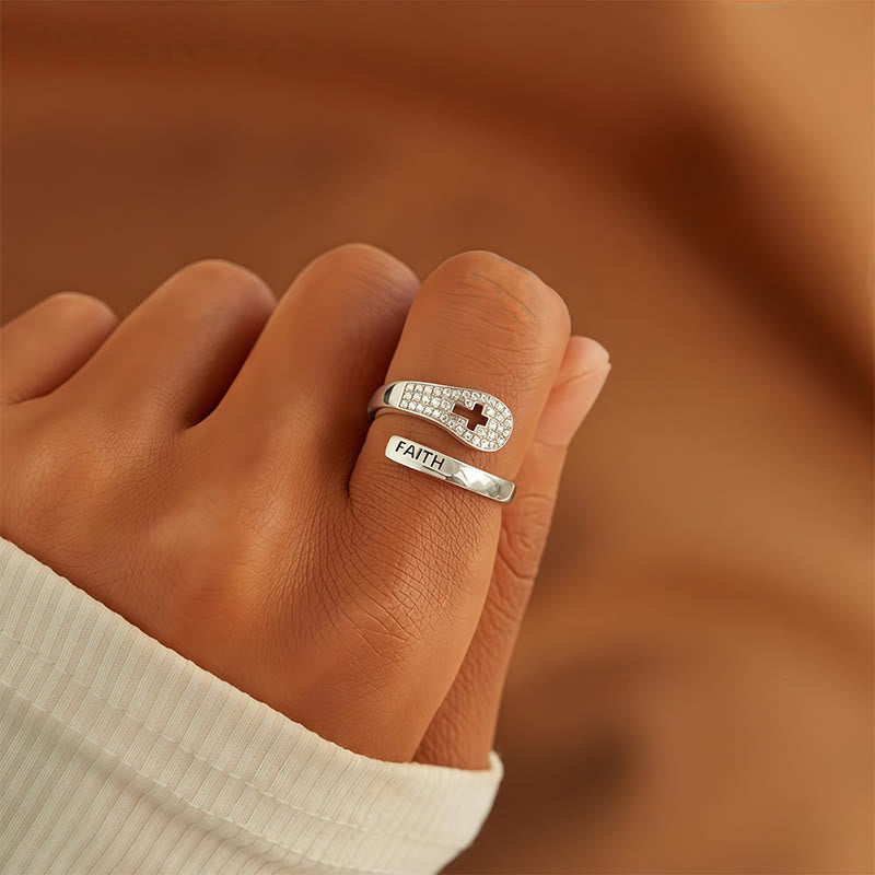 Faith & Cross Layered Ring