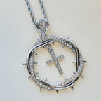 Thorn Crown & Cross Pendant
