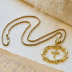 Thorn Crown & Cross Pendant