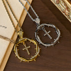 Thorn Crown & Cross Pendant
