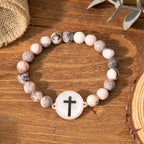 NFC-Enabled Natural Stone Bible Verse Bracelet