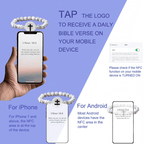 NFC-Enabled Natural Stone Bible Verse Bracelet