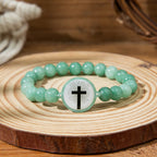 NFC-Enabled Natural Stone Bible Verse Bracelet