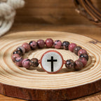 NFC-Enabled Natural Stone Bible Verse Bracelet