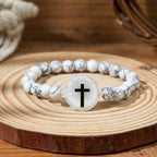 NFC-Enabled Natural Stone Bible Verse Bracelet