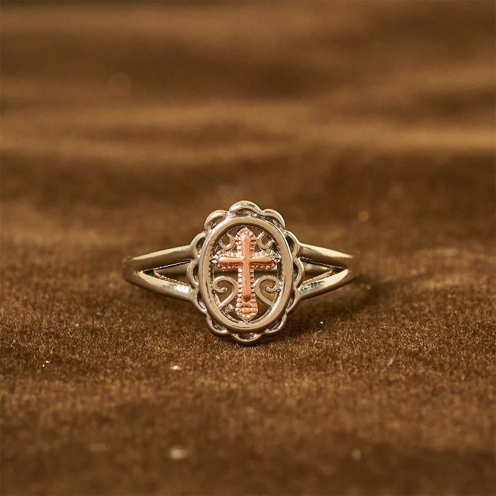 Dual-Tone Cross Ring