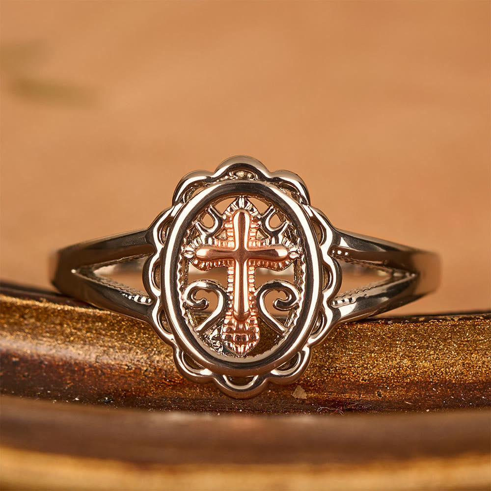 Dual-Tone Cross Ring