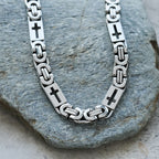 Tri-Color Cross-Embedded Chain Necklace & Bracelet