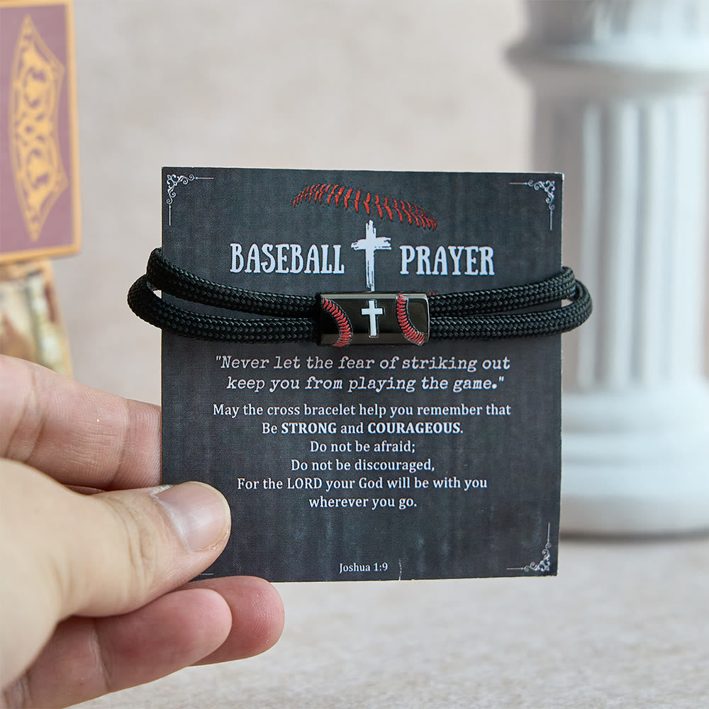 Cross Paracord Basketball Soccer Baseball Bracelet