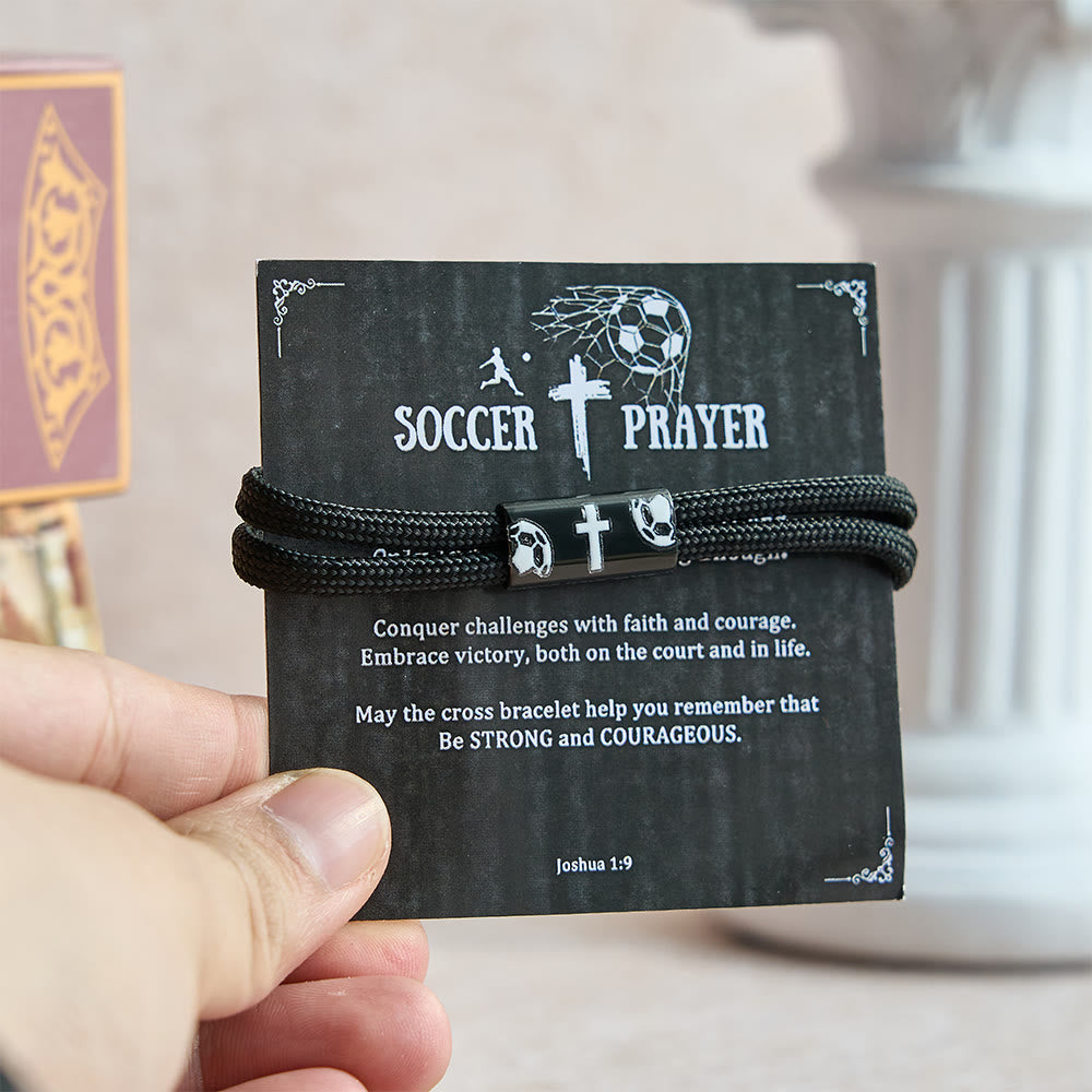 Cross Paracord Basketball Soccer Baseball Bracelet