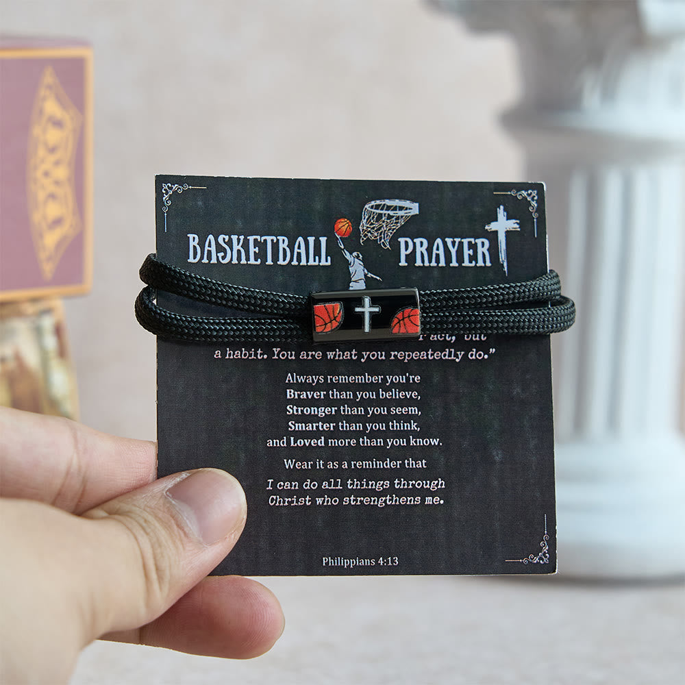 Cross Paracord Basketball Soccer Baseball Bracelet