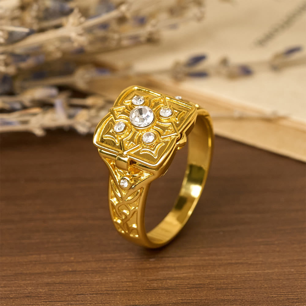 Locket Cross Ring