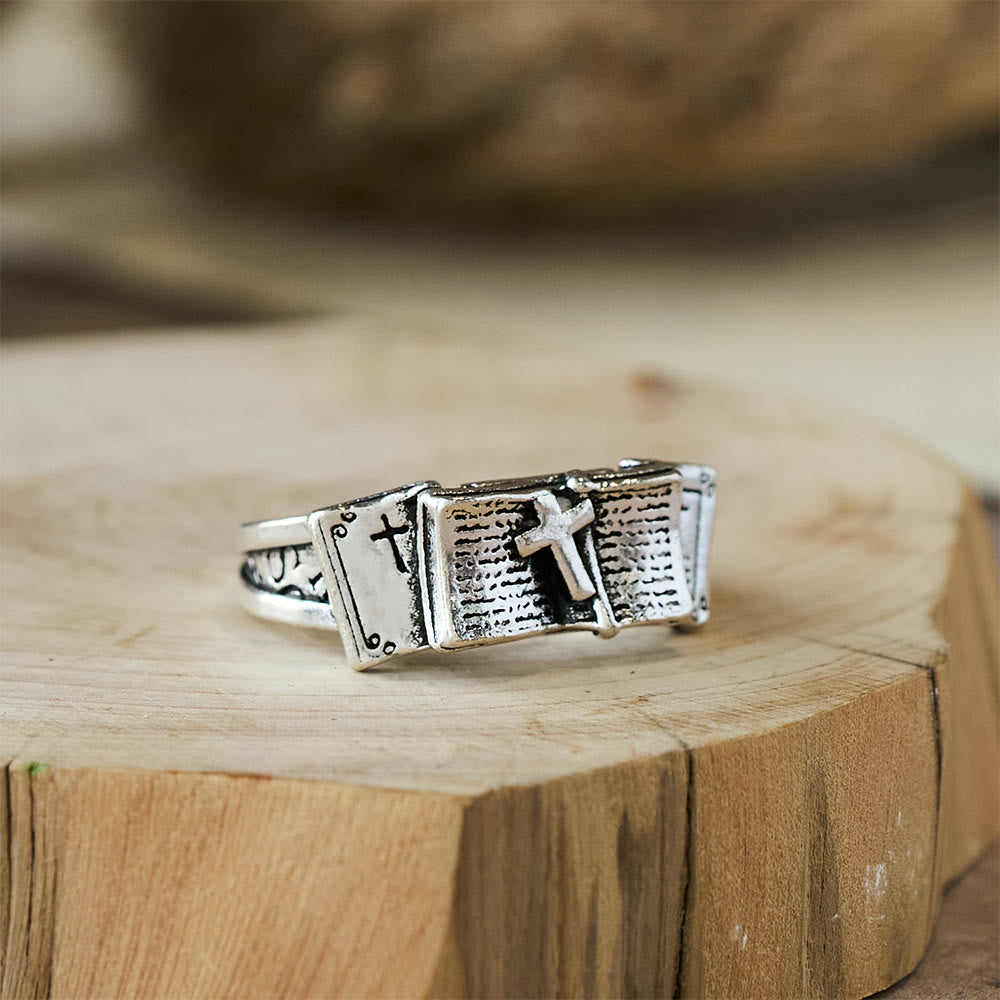 Bible Ring with Cross