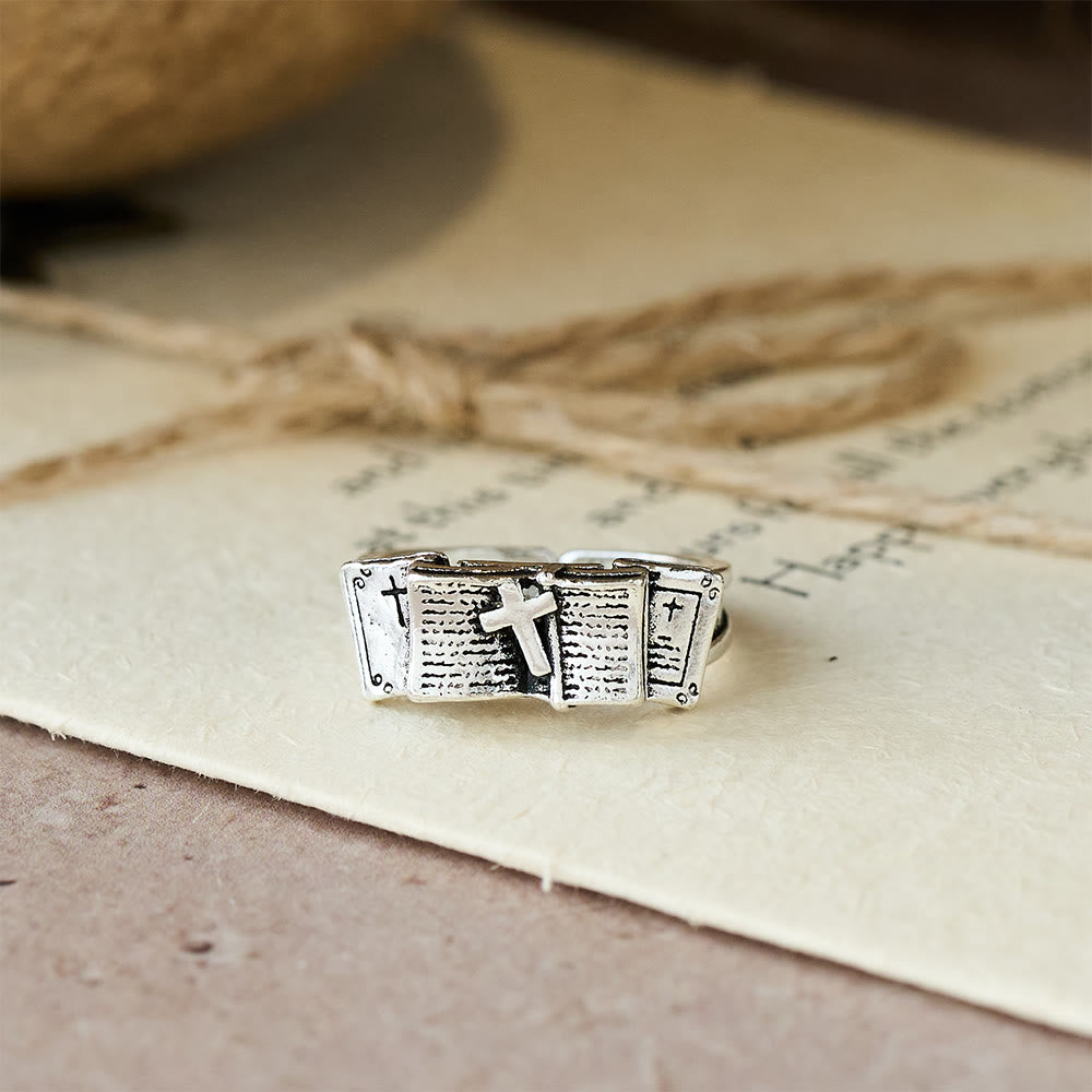 Bible Ring with Cross