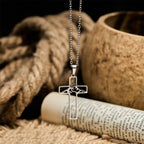 Mustard Seed Mountain Cross Necklace