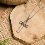 Mustard Seed Mountain Cross Necklace