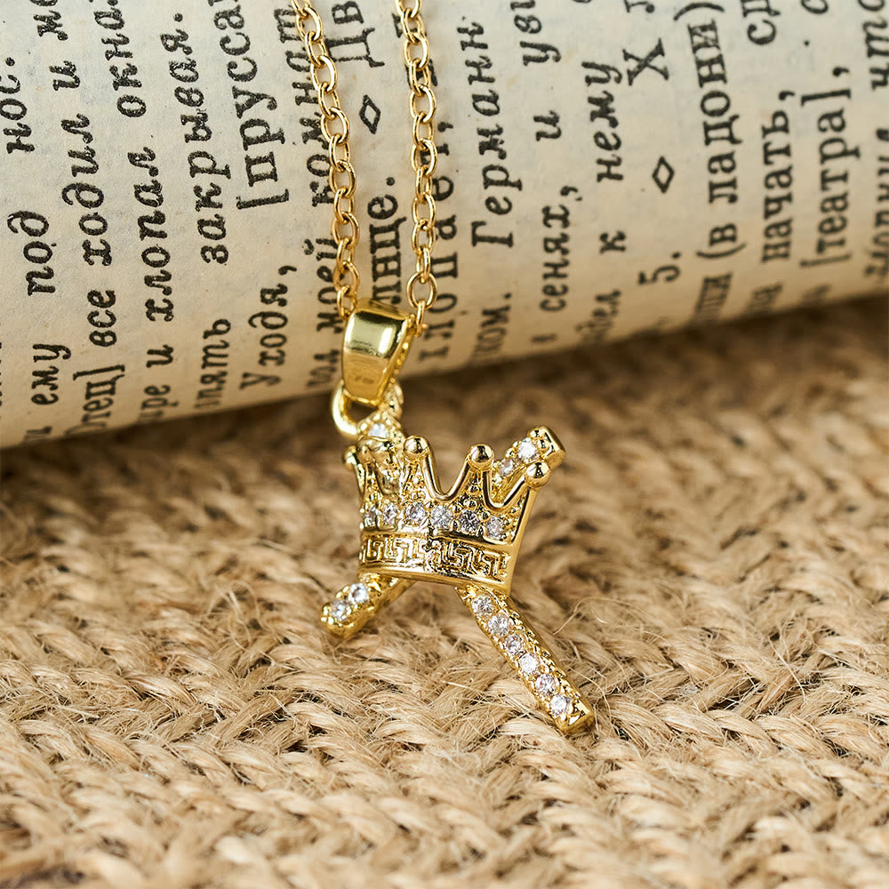 Cross & Crown Sparkle Necklace (2 Sizes)