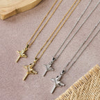 Cross & Crown Sparkle Necklace (2 Sizes)