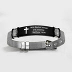 Multi-Styled Motivational Cross Bracelet with Bible Verses