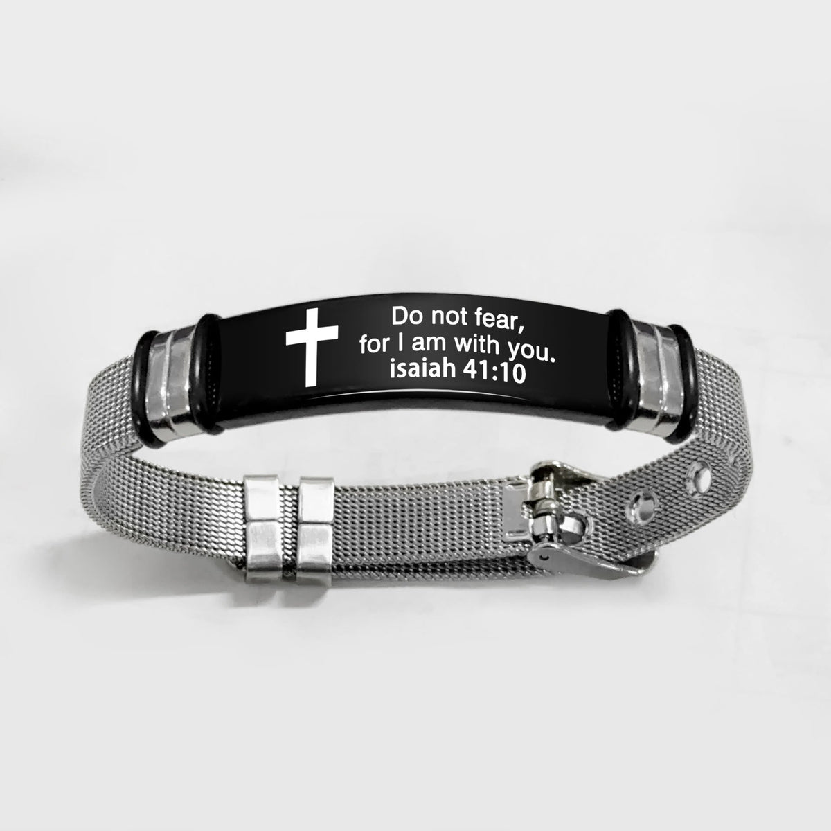 Multi-Styled Motivational Cross Bracelet with Bible Verses