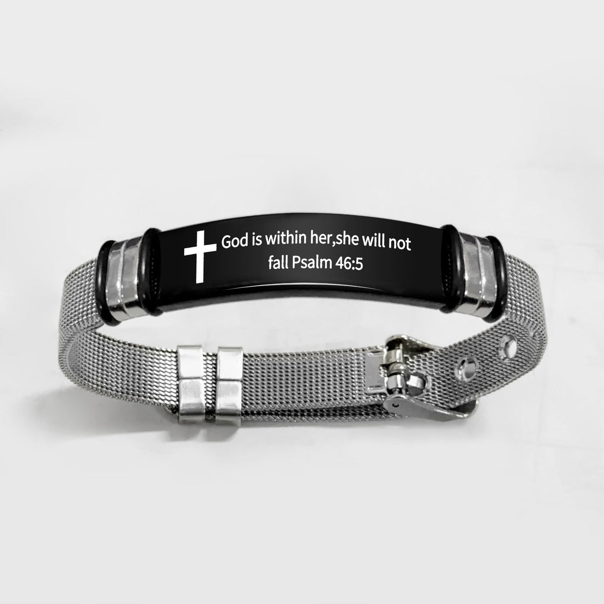 Multi-Styled Motivational Cross Bracelet with Bible Verses