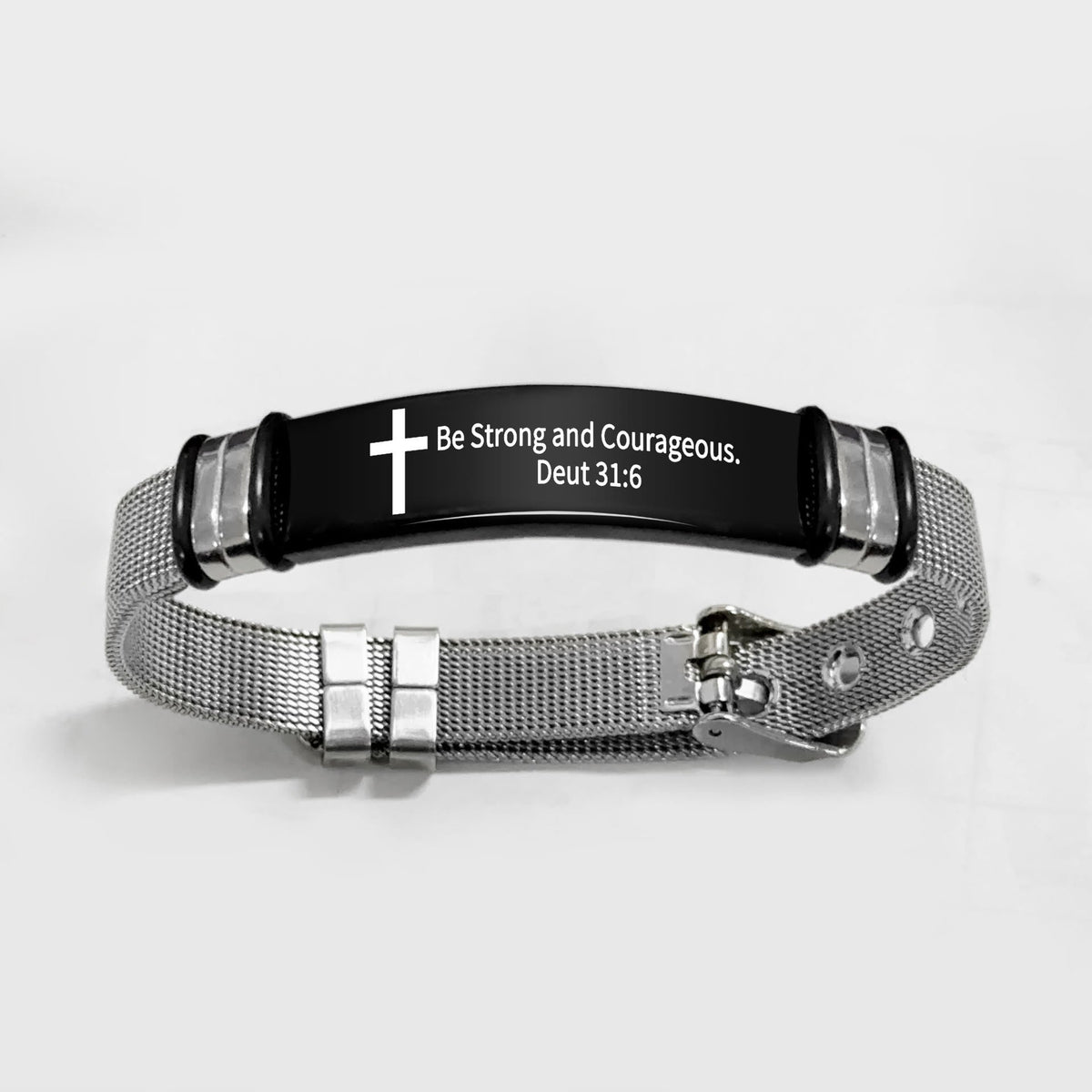 Multi-Styled Motivational Cross Bracelet with Bible Verses