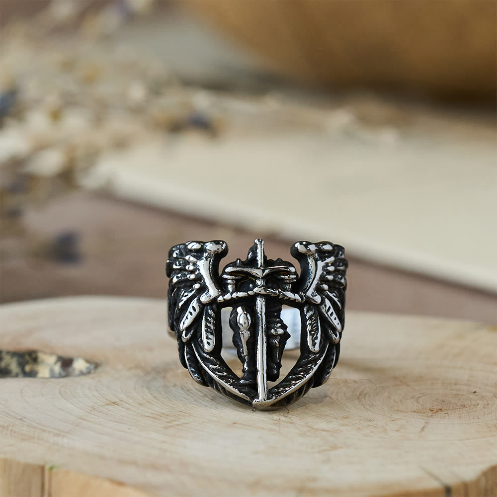 Archangel Michael Winged Sword Ring
