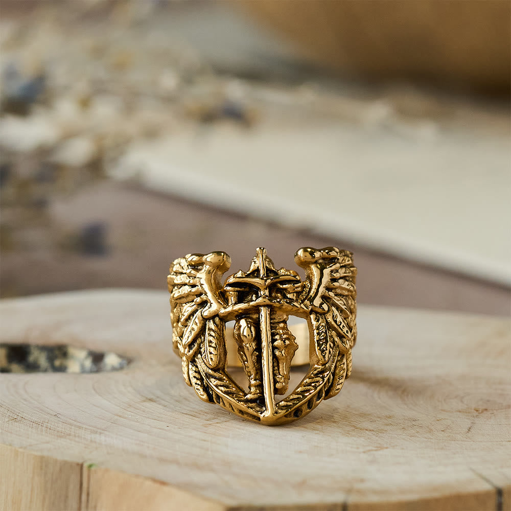 Archangel Michael Winged Sword Ring