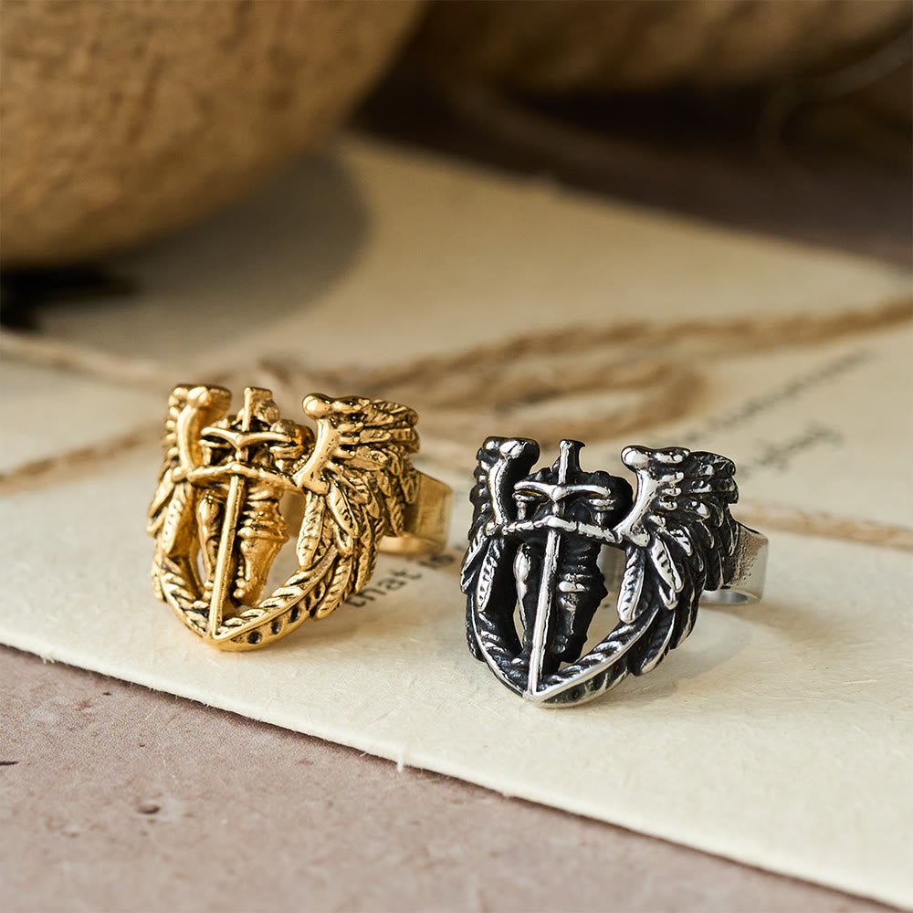 Archangel Michael Winged Sword Ring