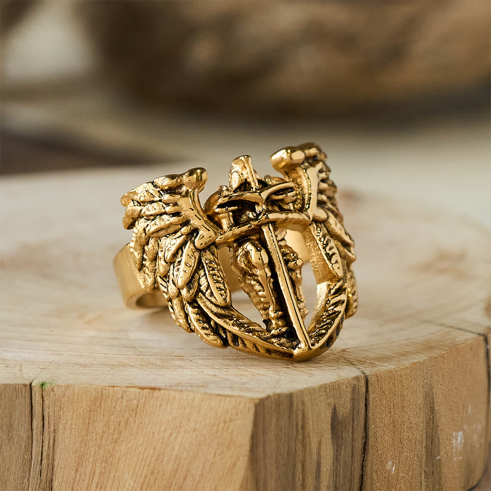 Archangel Michael Winged Sword Ring