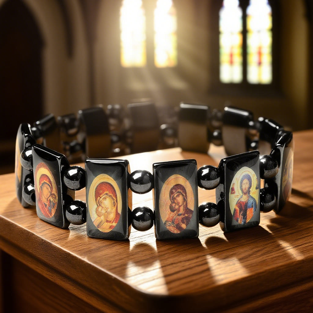Sacred Icon Hematite Bracelet