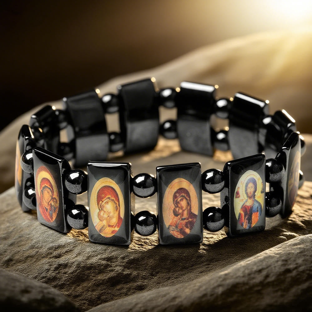 Sacred Icon Hematite Bracelet