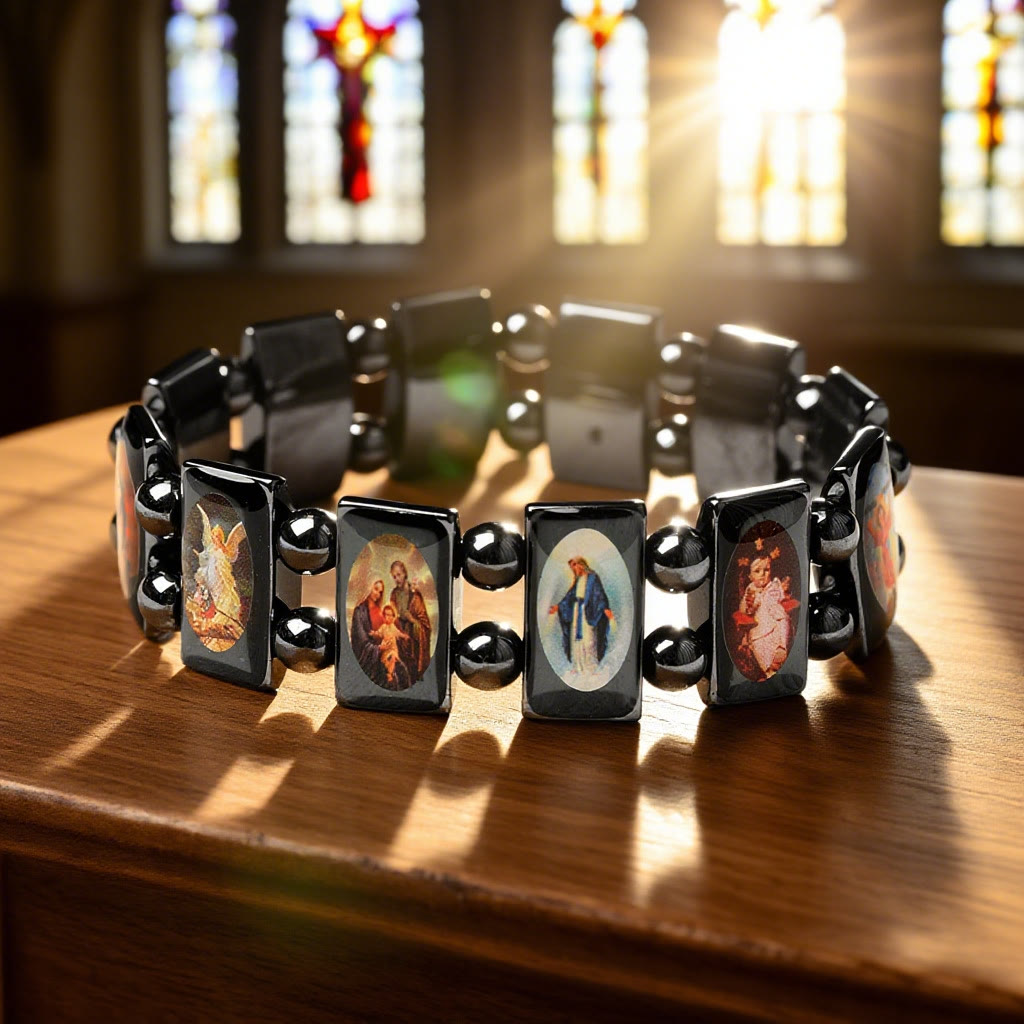 Sacred Icon Hematite Bracelet