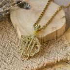Crown of Thorns & Nails Rope Chain Necklace