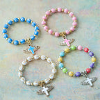 Winged Cross Charm Bracelet