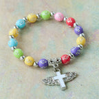 Winged Cross Charm Bracelet