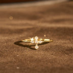 Zircon-Encrusted Cross Ring