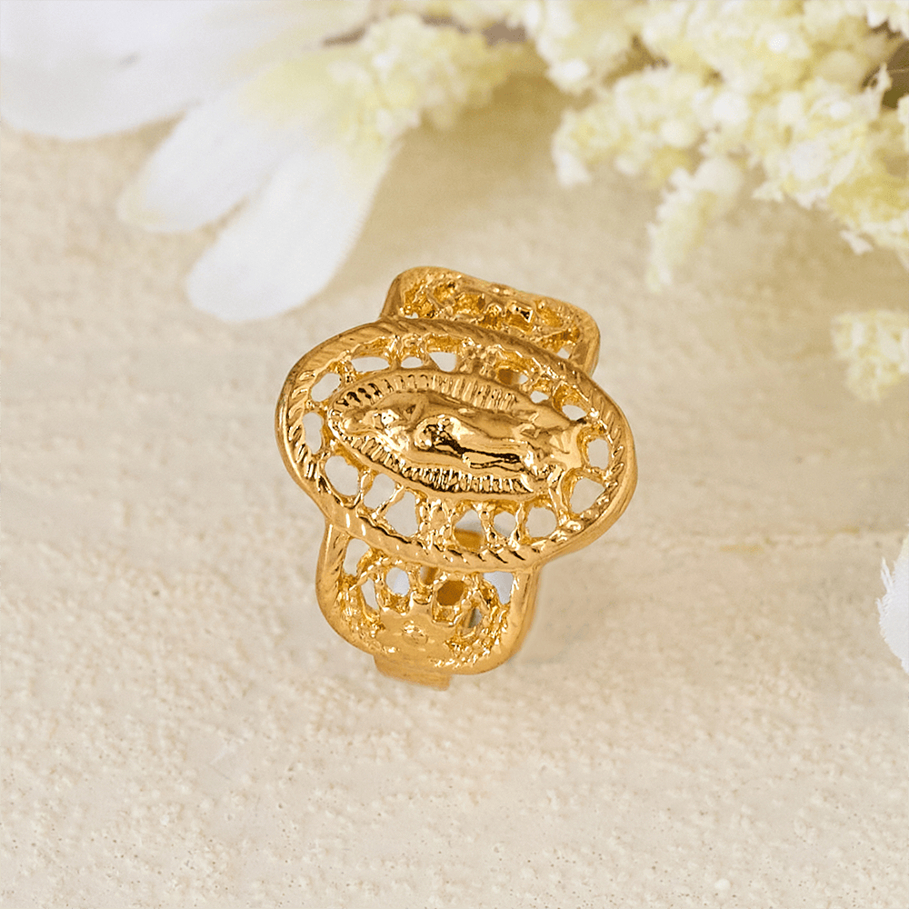 Ornate Openwork Our Lady Ring