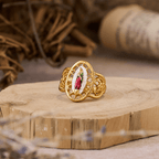 Ornate Openwork Our Lady Ring