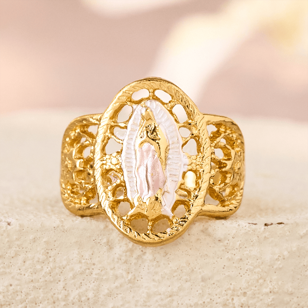 Ornate Openwork Our Lady Ring