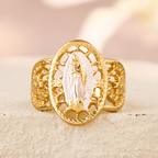 Ornate Openwork Our Lady Ring