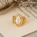 Ornate Openwork Our Lady Ring
