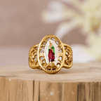 Ornate Openwork Our Lady Ring