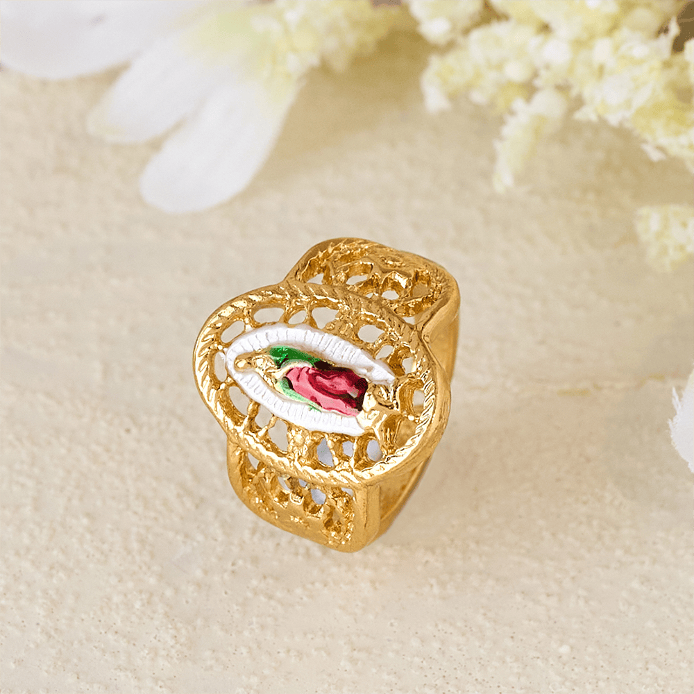 Ornate Openwork Our Lady Ring