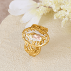 Ornate Openwork Our Lady Ring